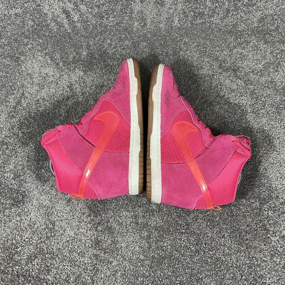 Nike Dunk Sky Hi Hidden Wedge 579763-600 Women’s Size 8 Mesh Pink Force Shoes - Picture 7 of 11